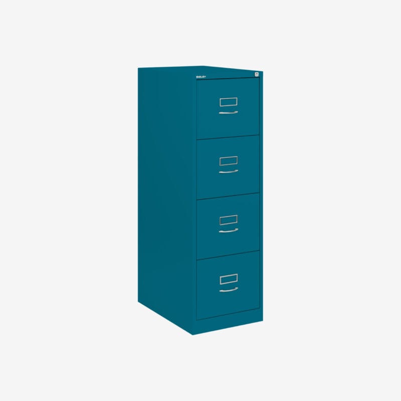 BS Traditional A4 Filing Cabinet | 4 Drawer Azure