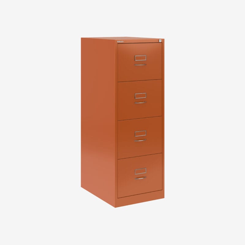 BS Foolscap Traditional Filing Cabinet | 4 Drawer Orange