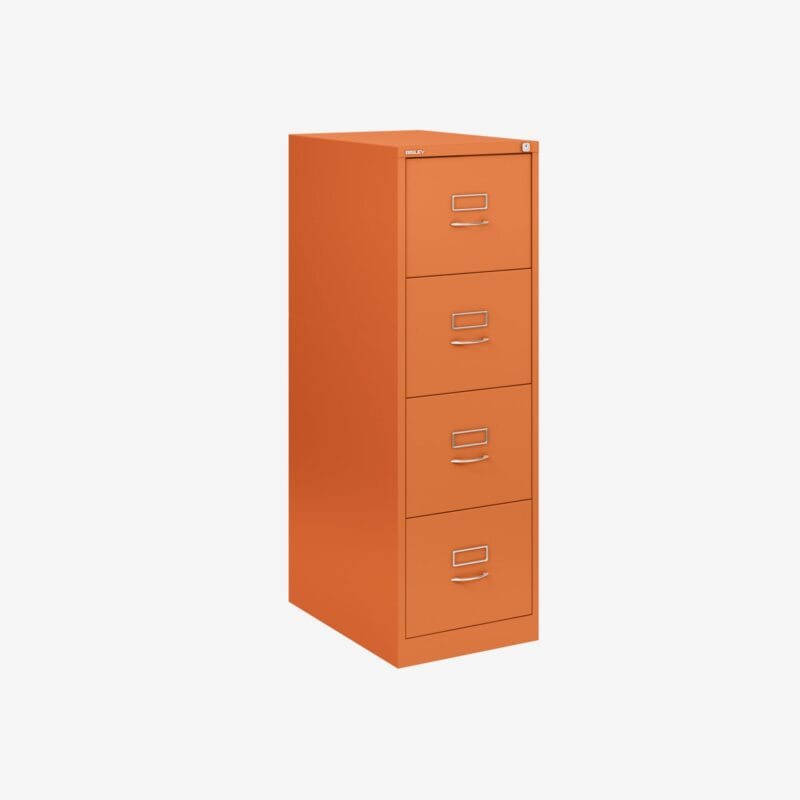 BS Traditional A4 Filing Cabinet | 4 Drawer Orange