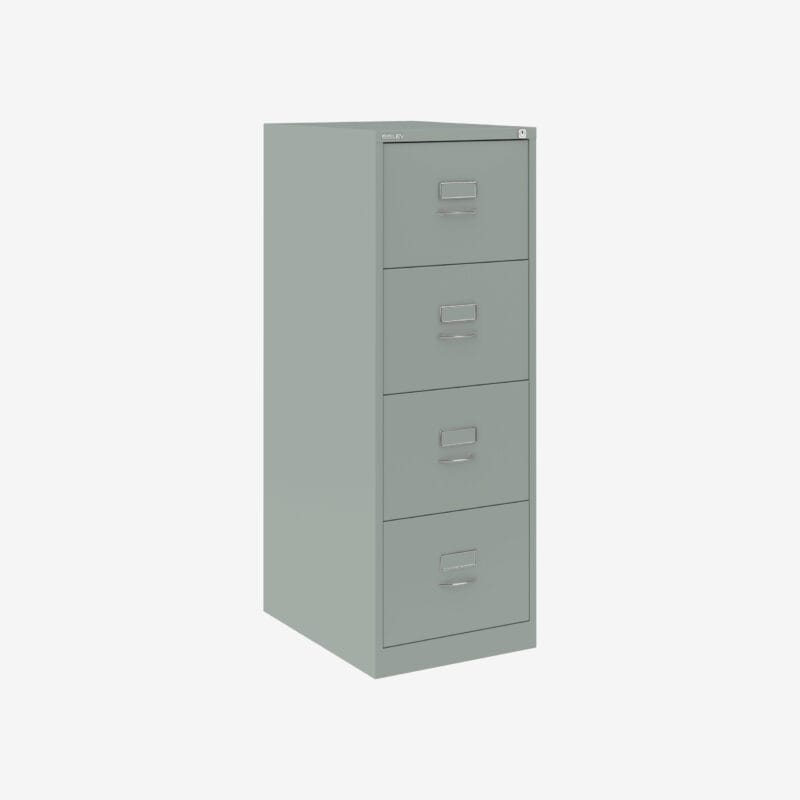 BS Foolscap Traditional Filing Cabinet | 4 Drawer Silver