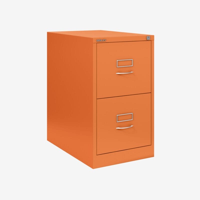 BS Traditional A4 Filing Cabinet | 2 Drawer Orange