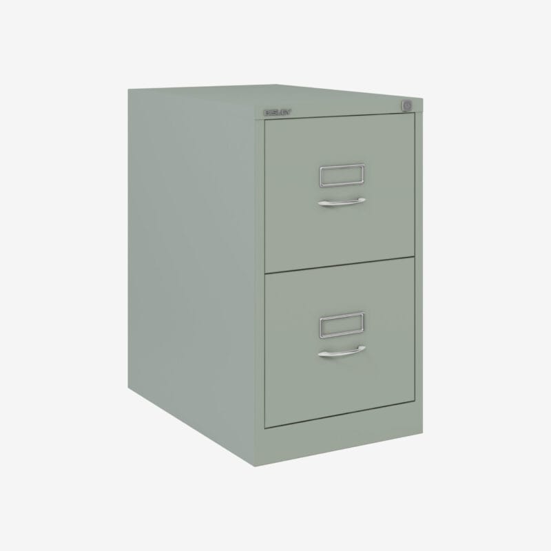 BS Traditional A4 Filing Cabinet | 2 Drawer Silver