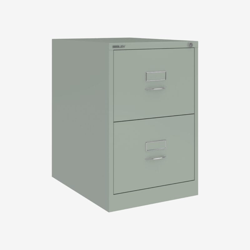 BS Foolscap Traditional Filing Cabinet | 2 Drawer Silver