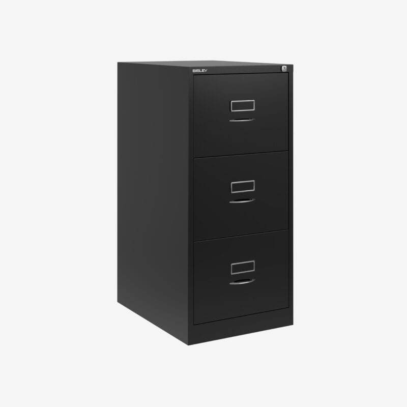 BS Foolscap Traditional Filing Cabinet | 3 Drawer Black