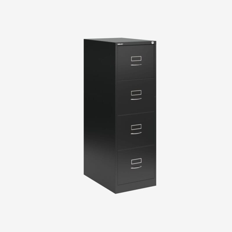 BS Traditional A4 Filing Cabinet | 4 Drawer Black