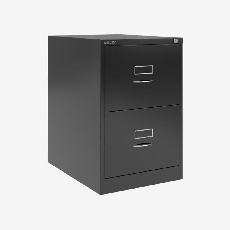 BS Foolscap Traditional Filing Cabinet | 2 Drawer Black