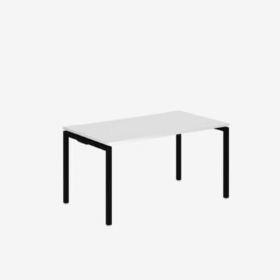 Office Desk With Goalpost Frame | 1400mm | Single Black White