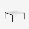 Office Desk With Goalpost Frame | 1600mm | 2 Person Black White