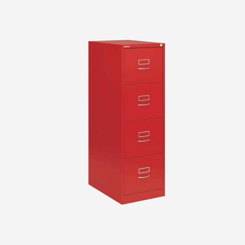 BS Traditional A4 Filing Cabinet | 4 Drawer Red