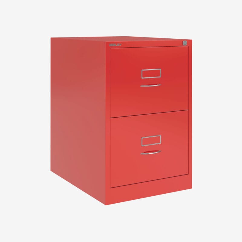 BS Foolscap Traditional Filing Cabinet | 2 Drawer Cardinal Red