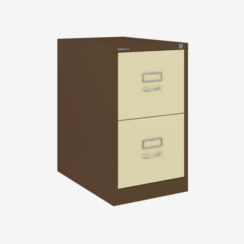 BS Traditional A4 Filing Cabinet | 2 Drawer Coffee Cream