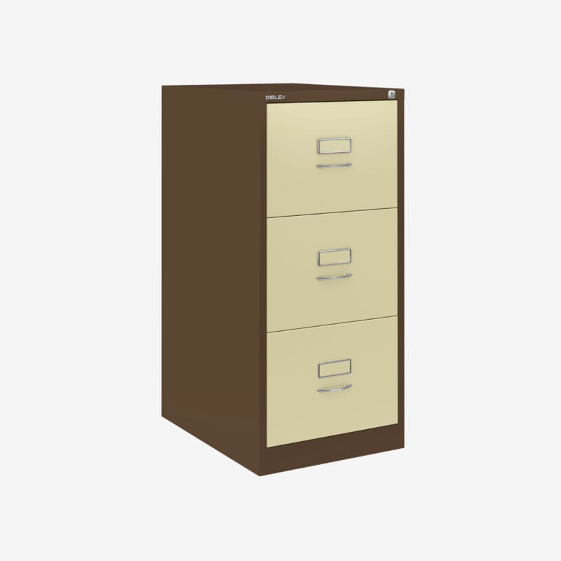 BS Foolscap Traditional Filing Cabinet | 3 Drawer Coffee Cream
