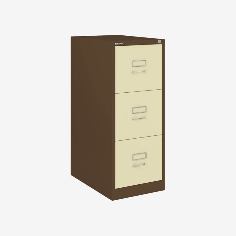 BS Traditional A4 Filing Cabinet | 3 Drawer Coffee Cream
