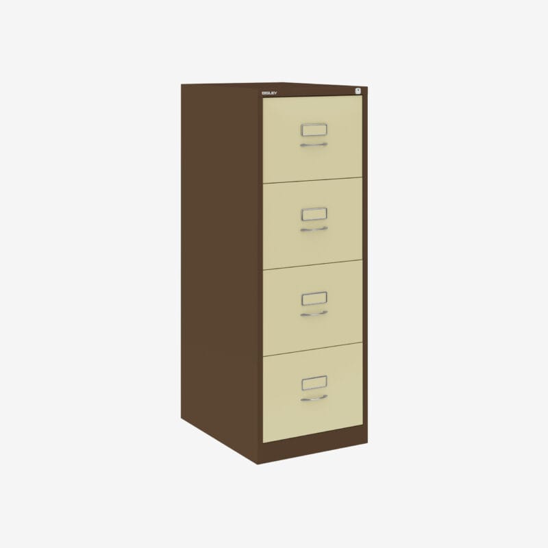 BS Foolscap Traditional Filing Cabinet | 4 Drawer Coffee Cream