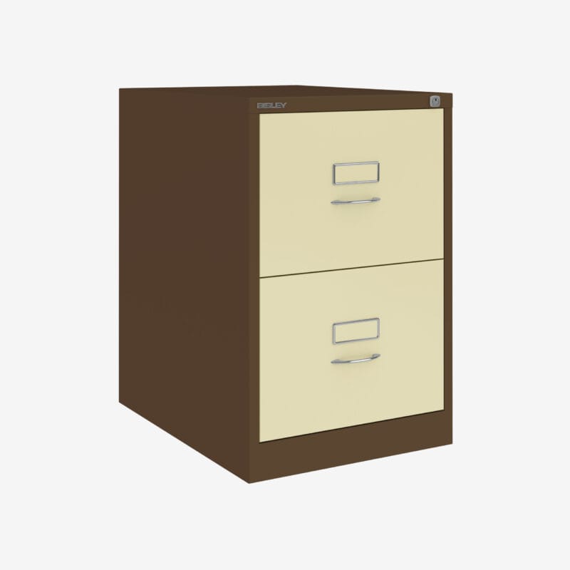 BS Foolscap Traditional Filing Cabinet | 2 Drawer Coffee Cream