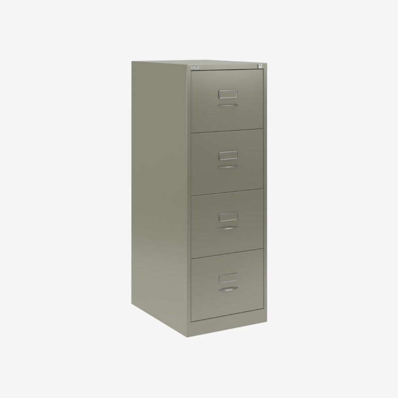 BS Foolscap Traditional Filing Cabinet | 4 Drawer Goose Grey
