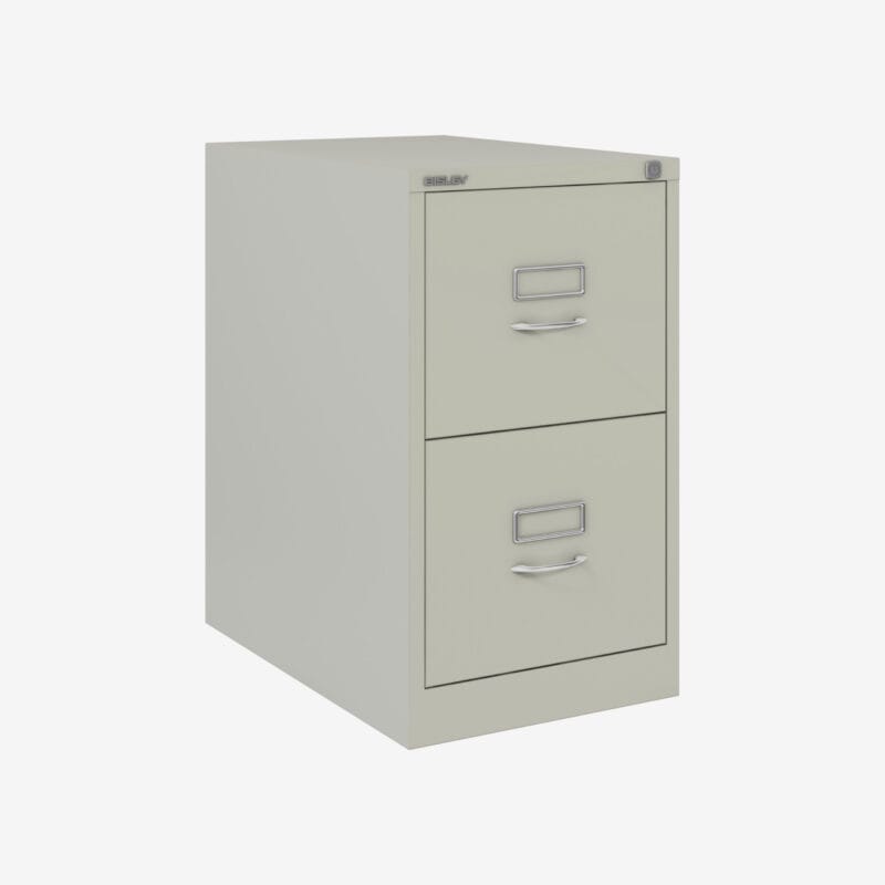 BS Traditional A4 Filing Cabinet | 2 Drawer Light Grey