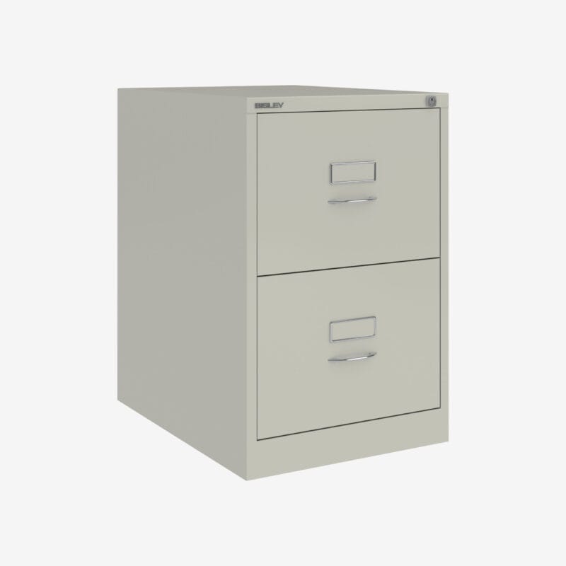 BS Foolscap Traditional Filing Cabinet | 2 Drawer Light Grey
