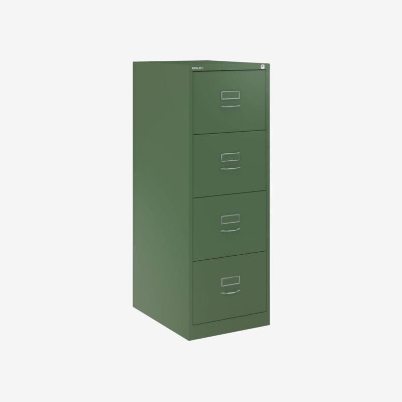 BS Foolscap Traditional Filing Cabinet | 4 Drawer Olive Green
