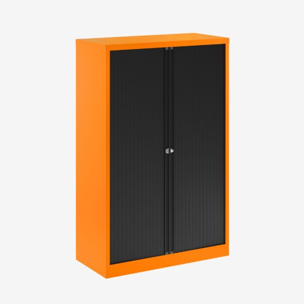 Bisley Essentials 3-Shelf Lockable Tambour Cupboard - 1570H x 1000W