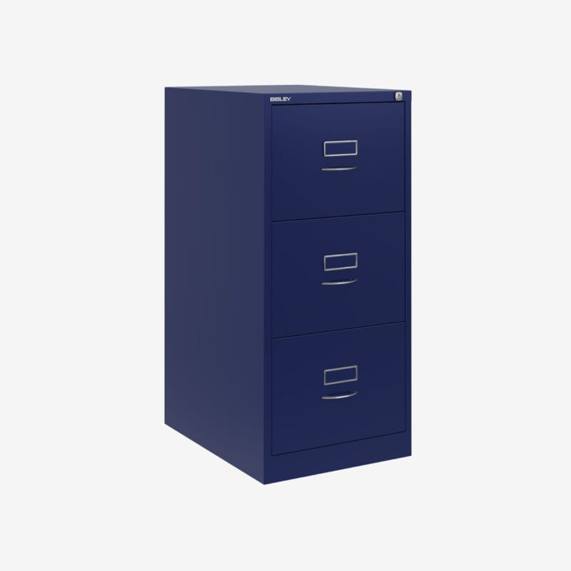 BS Foolscap Traditional Filing Cabinet | 3 Drawer Blue