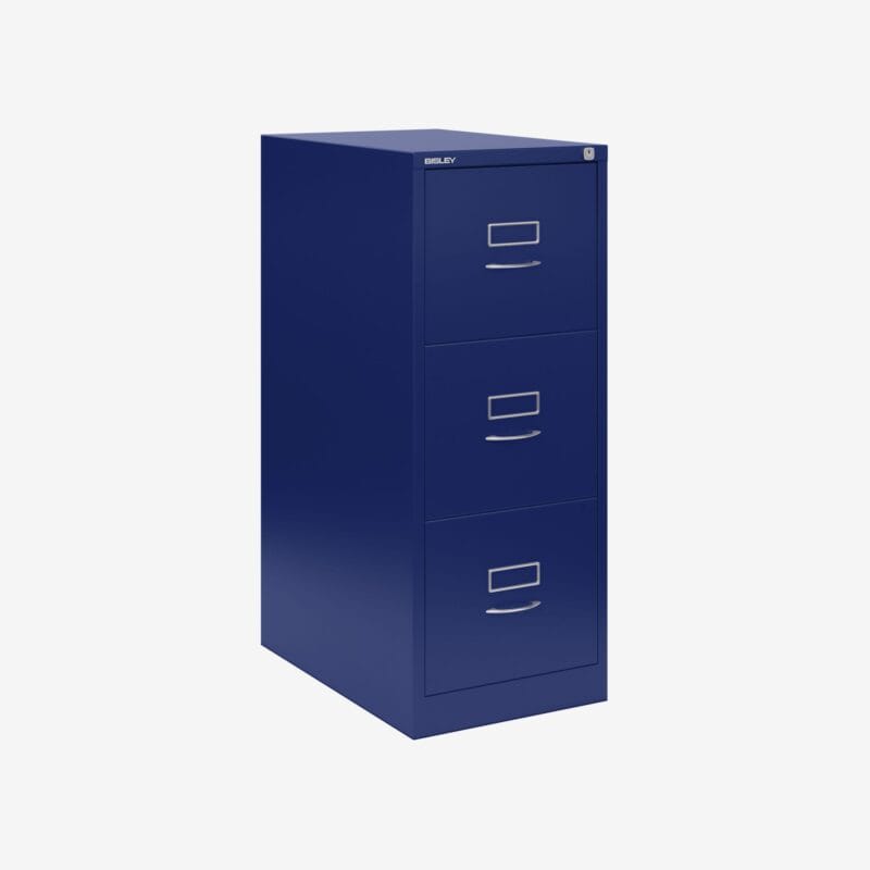 BS Traditional A4 Filing Cabinet | 3 Drawer Oxford Blue