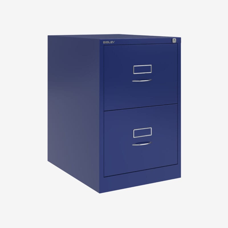 BS Foolscap Traditional Filing Cabinet | 2 Drawer Oxford Blue