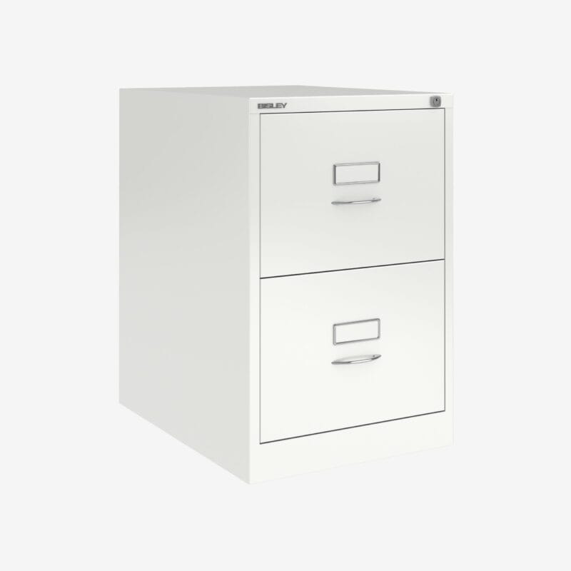 BS Foolscap Traditional Filing Cabinet | 2 Drawer Traffic White