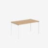 Office Desk With Goalpost Frame | 1400mm | Single White Oak