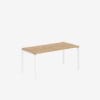 Office Desk With Goalpost Frame | 1600mm | Single White Oak