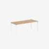 Office Desk With Goalpost Frame | 1800mm | Single White Oak