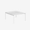 Office Desk With Goalpost Frame | 1400mm | 2 Person White