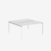Office Desk With Goalpost Frame | 1600mm | 2 Person White