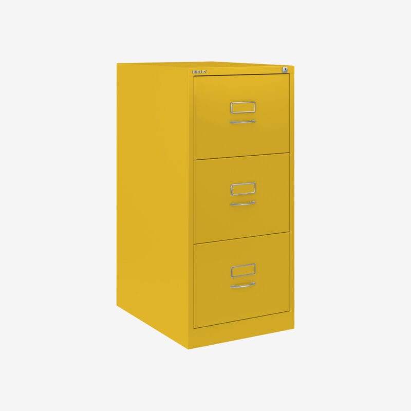 BS Foolscap Traditional Filing Cabinet | 3 Drawer Yellow