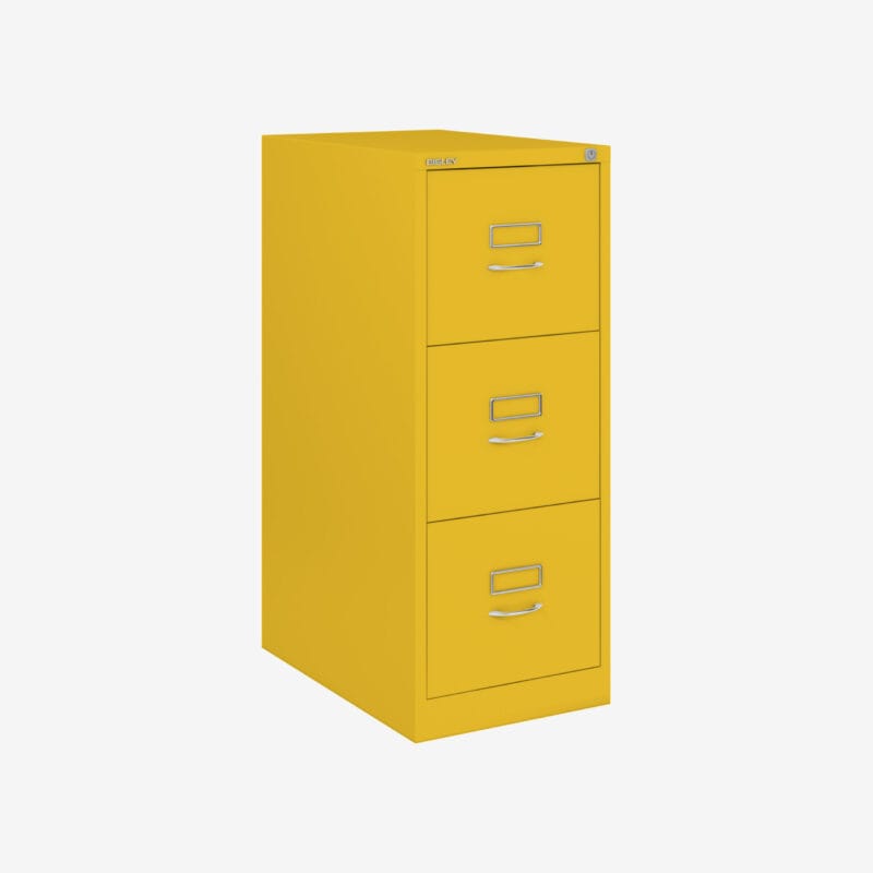 BS Traditional A4 Filing Cabinet | 3 Drawer Yellow