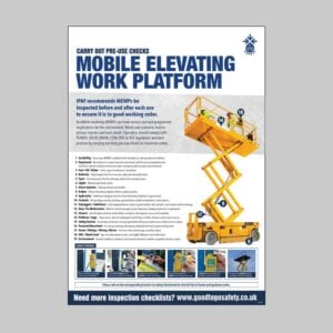 MEWP Inspection Checklist - A2 Safety Poster