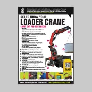 Loader Crane Inspection Checklist - A2 Safety Poster