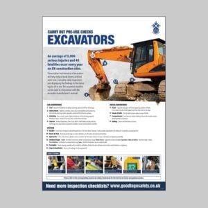Excavator Inspection - A2 Safety Poster