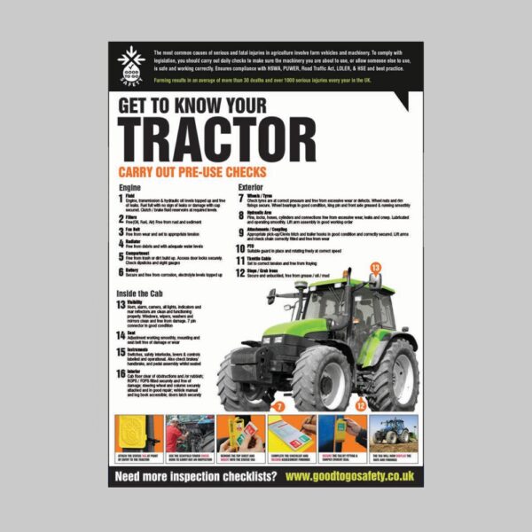 Tractor Inspection - A2 Safety Poster