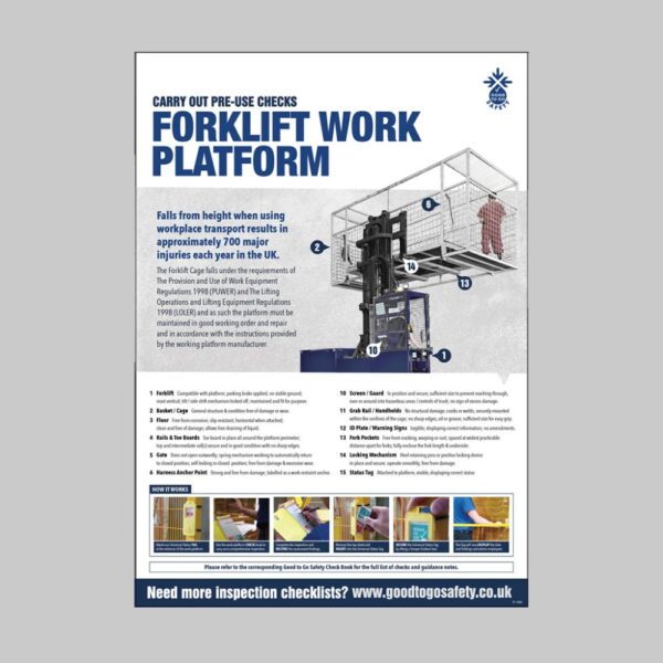 Forklift Work Platform Inspection - A2 Safety Poster
