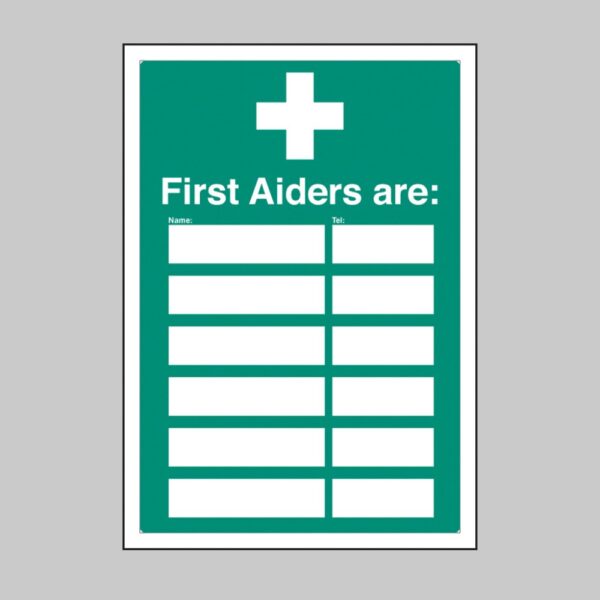 First Aiders Are - Adapt-a-Sign (Space for 6) - Safety Signs