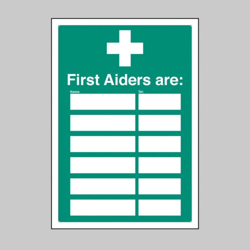 First Aiders Are - Adapt-a-Sign (Space for 6) - Safety Signs