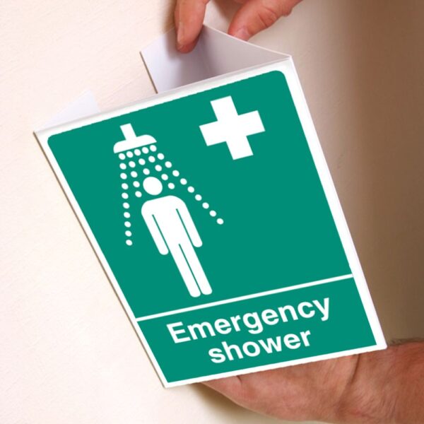 Emergency Shower - Projecting Safety Signs