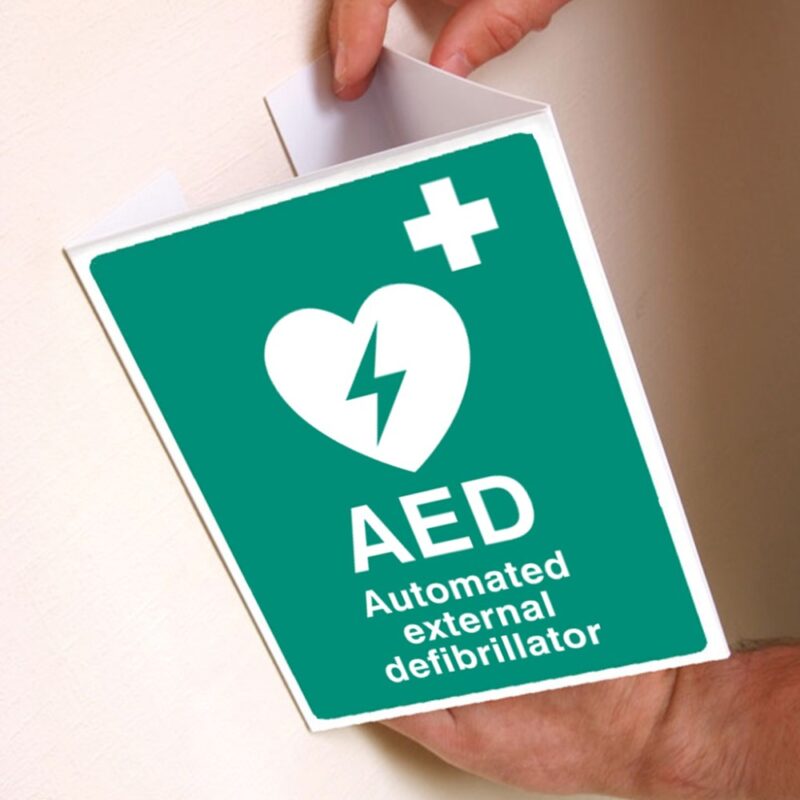 AED Emergency Defibrillator - Projecting Safety Signs