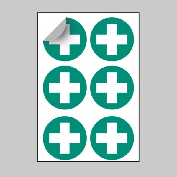 First Aid Symbol Labels (Sheet of 6) - Safety Signs