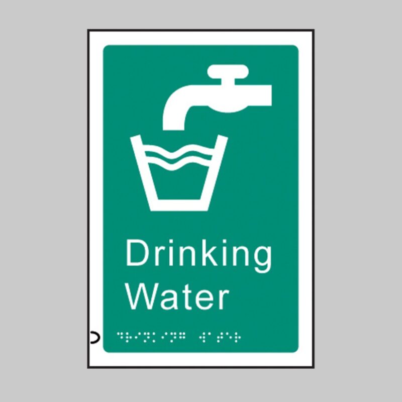 Drinking Water - Braille Safety Signs