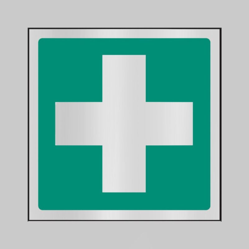 First Aid Symbol - Deluxe Safety Signs Aluminium