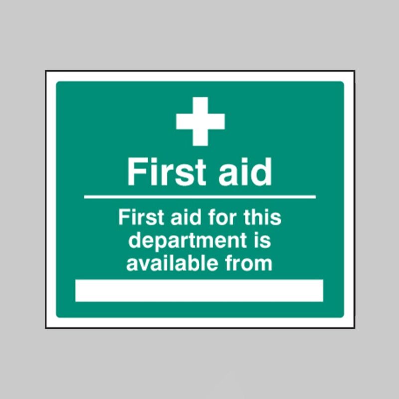 First Aid For Department Available From - Safety Signs