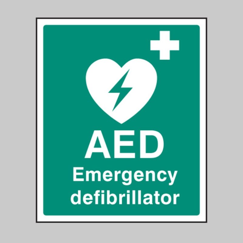 AED Emergency Defibrillator - Safety Signs