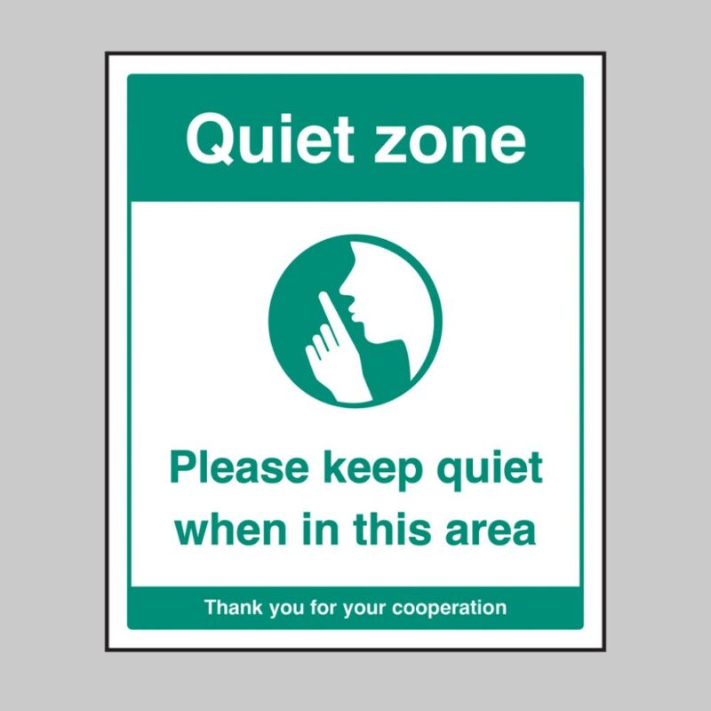 Quiet Zone - Safety Signs